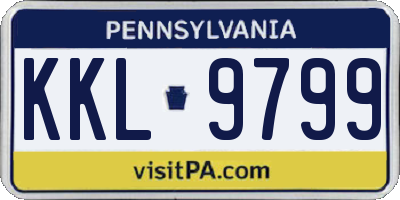 PA license plate KKL9799