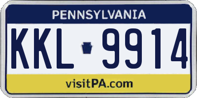 PA license plate KKL9914