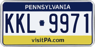 PA license plate KKL9971