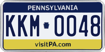 PA license plate KKM0048