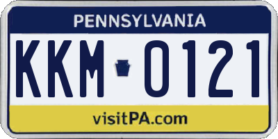PA license plate KKM0121