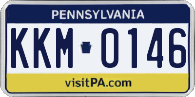 PA license plate KKM0146