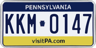 PA license plate KKM0147