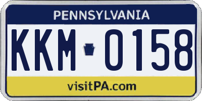 PA license plate KKM0158