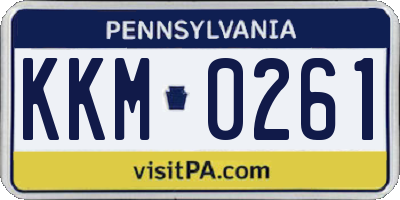 PA license plate KKM0261