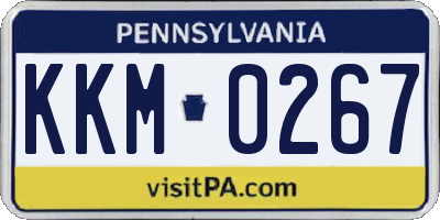 PA license plate KKM0267