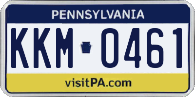 PA license plate KKM0461