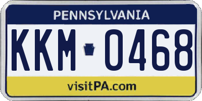 PA license plate KKM0468