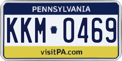 PA license plate KKM0469