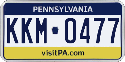 PA license plate KKM0477