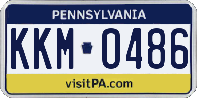 PA license plate KKM0486