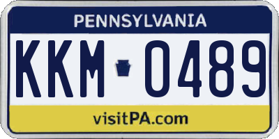 PA license plate KKM0489