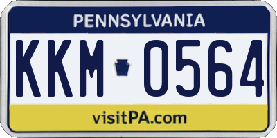 PA license plate KKM0564