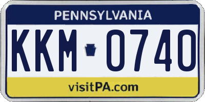 PA license plate KKM0740