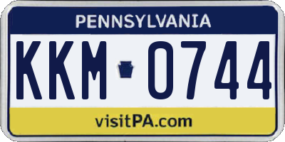 PA license plate KKM0744