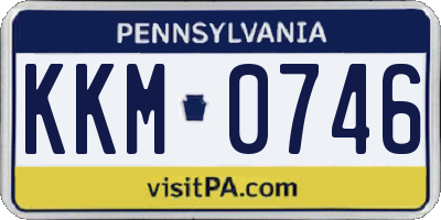 PA license plate KKM0746