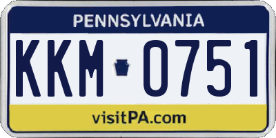 PA license plate KKM0751