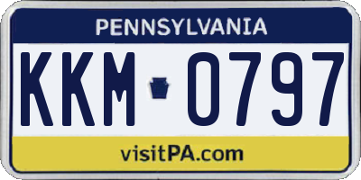 PA license plate KKM0797