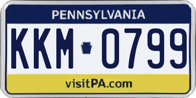PA license plate KKM0799