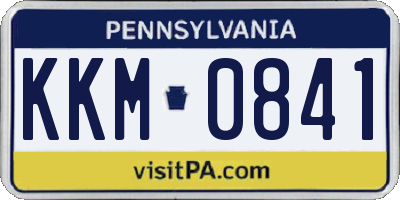 PA license plate KKM0841