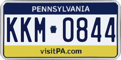 PA license plate KKM0844