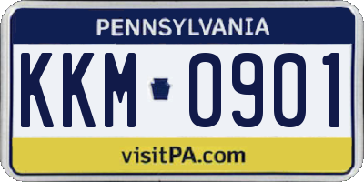 PA license plate KKM0901