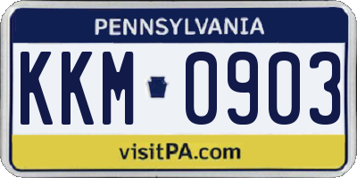 PA license plate KKM0903