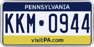 PA license plate KKM0944
