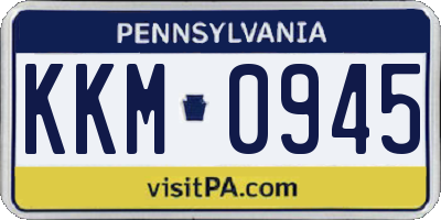 PA license plate KKM0945