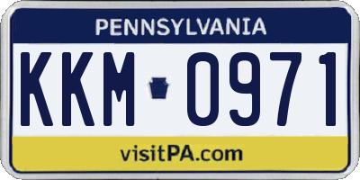 PA license plate KKM0971