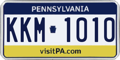 PA license plate KKM1010