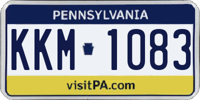 PA license plate KKM1083