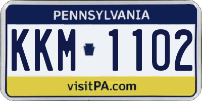 PA license plate KKM1102