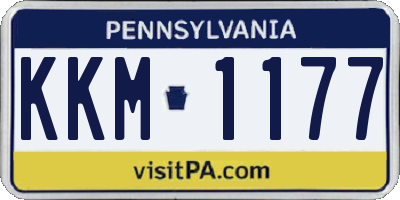PA license plate KKM1177