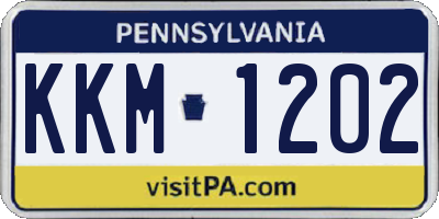 PA license plate KKM1202