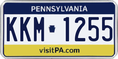 PA license plate KKM1255
