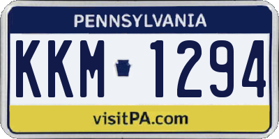 PA license plate KKM1294
