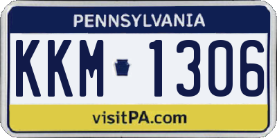 PA license plate KKM1306