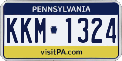 PA license plate KKM1324