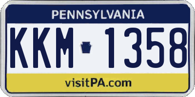 PA license plate KKM1358