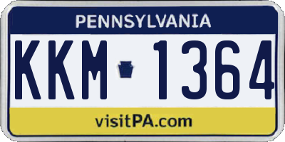 PA license plate KKM1364