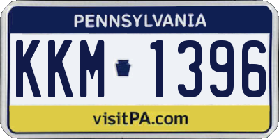 PA license plate KKM1396