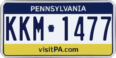 PA license plate KKM1477