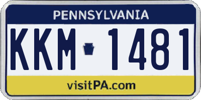 PA license plate KKM1481