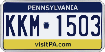 PA license plate KKM1503