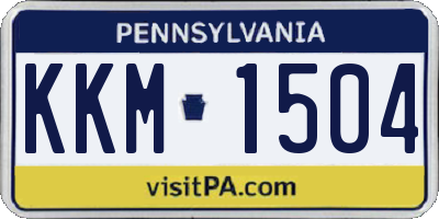 PA license plate KKM1504