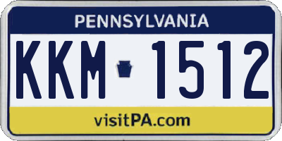 PA license plate KKM1512