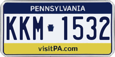 PA license plate KKM1532