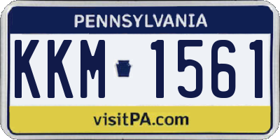 PA license plate KKM1561