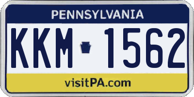 PA license plate KKM1562
